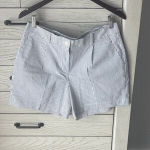 Brooks Brothers Blue and White Striped Women's Shorts (SeerSucker Style)